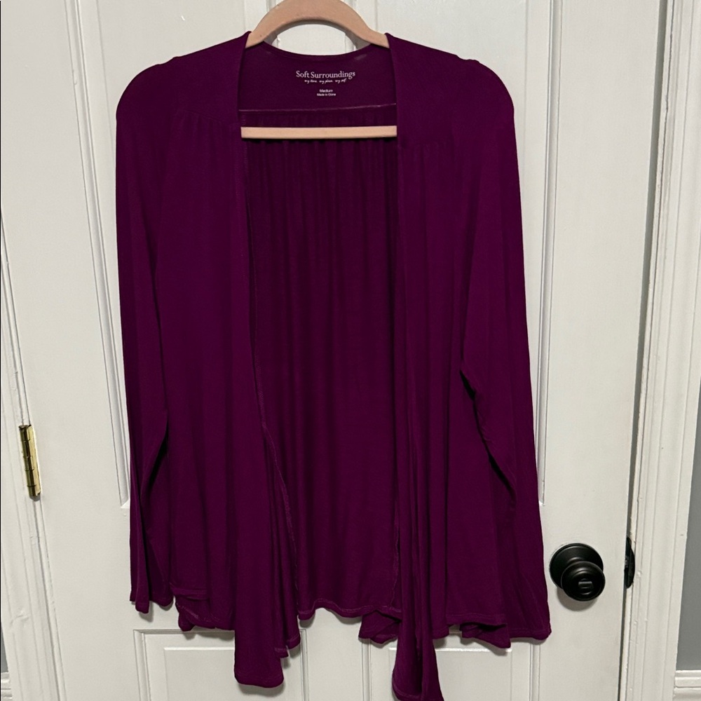 Soft Surroundings Women's Rich Purple Cardigan